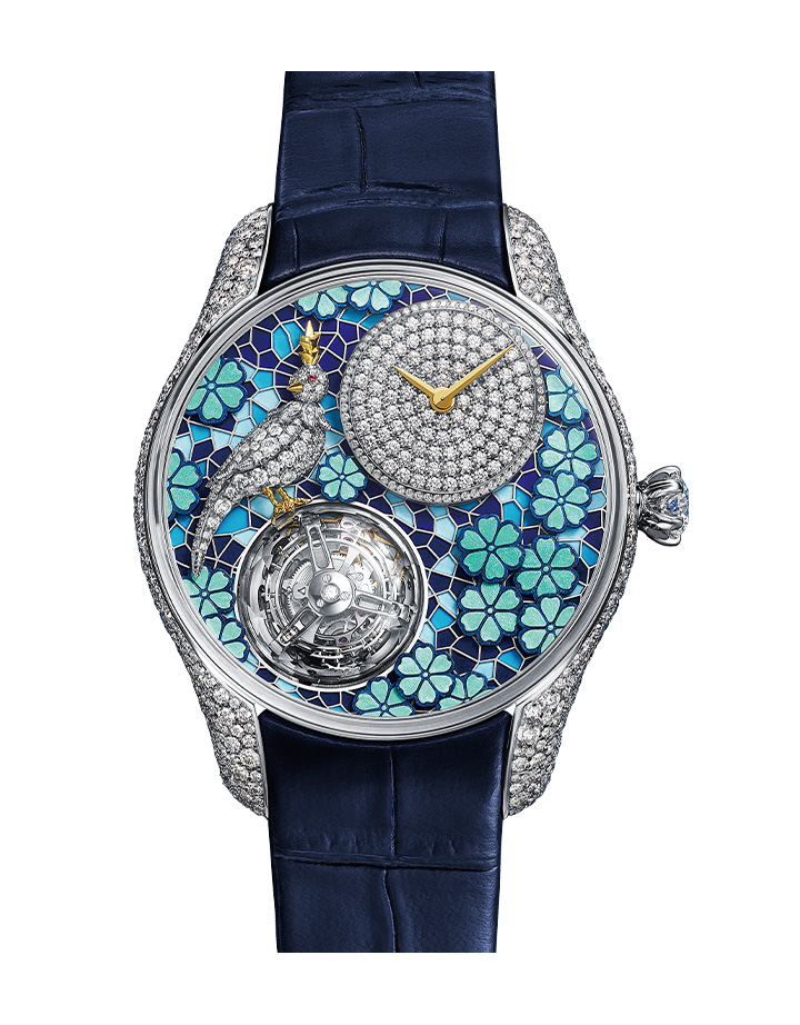 Jean Schlumberger by Tiﬀany Bird on a Flying Tourbillon Azure Blossom