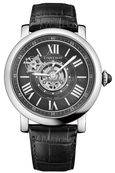 Rotonde de Cartier 天體運轉式陀飛輪碳晶腕錶