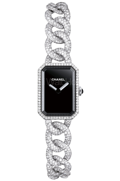 Premiere 18K白金鑽石鍊帶腕錶