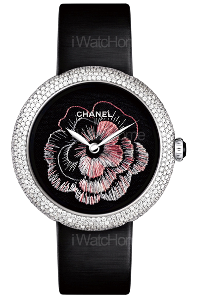 Mademoiselle Prive 刺繡山茶花錶面