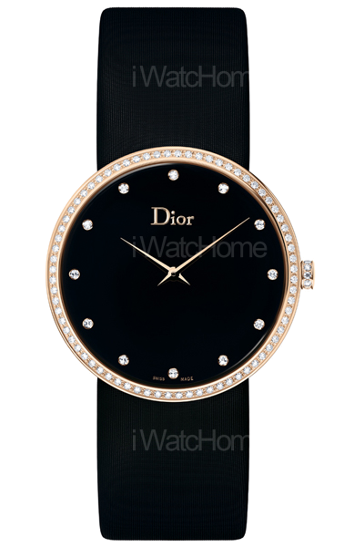 La D de DIOR黑瑪瑙鑽錶