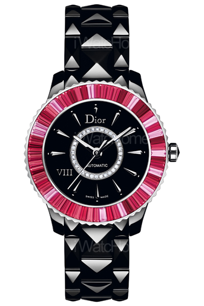 DIOR VIII 33mm紅寶石與粉紅剛玉梯鑽腕錶