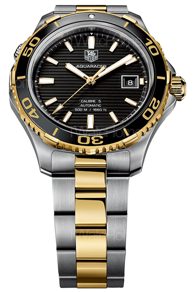 Aquaracer Calibre 5 不鏽鋼黃金陶瓷自動腕錶