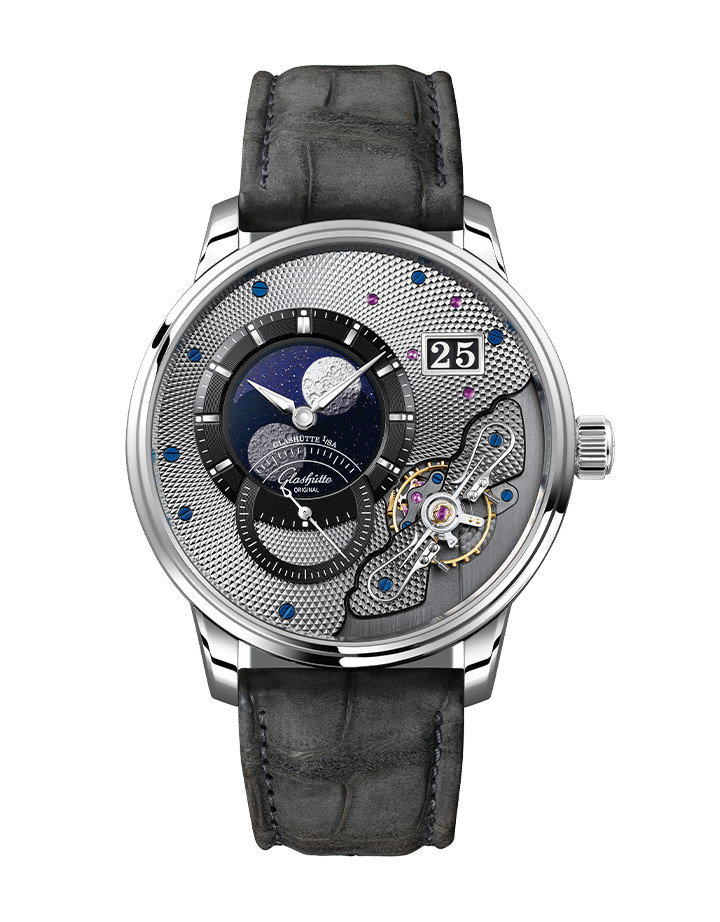 偏心月相機芯倒置腕錶限量版