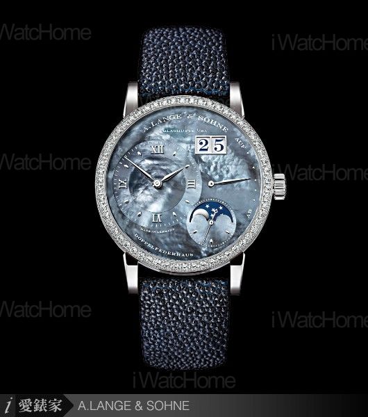 Little Lange 1 Moonphase 藍色珍珠母貝面盤款