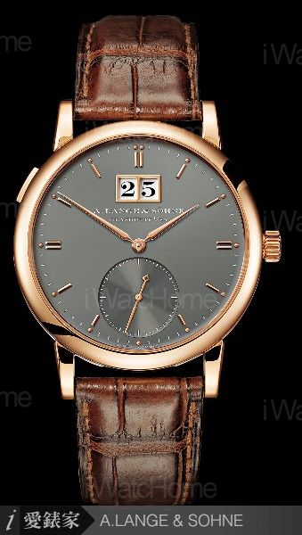 A.LANGE & SOHNE Saxonia Automatik玫瑰金黑面盤款