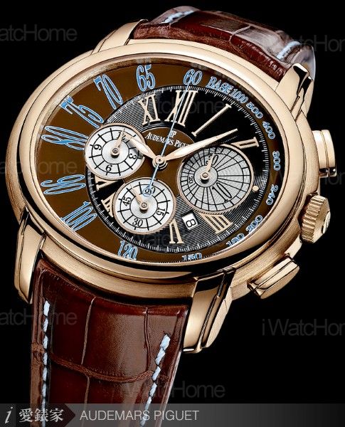 千禧系列自動計時碼錶 26145OR玫瑰金皮帶款