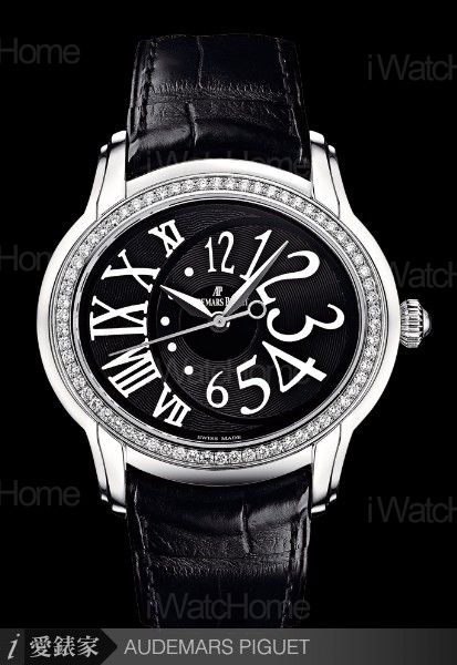 千禧系列黑白女裝自動錶