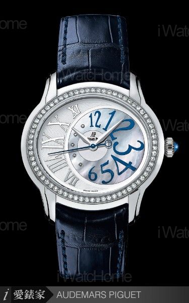 千禧系列女裝自動錶77301BC白金款