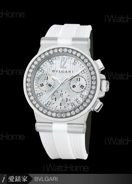 BVLGARI Diagono 鑲鑽計時腕錶