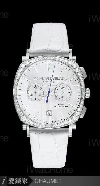 Dandy雅仕白鑲鑽計時腕錶白金款