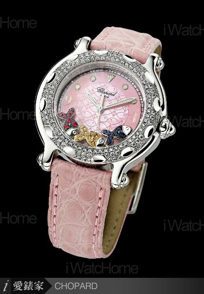 Happy Sport精鋼皮帶粉色面盤款