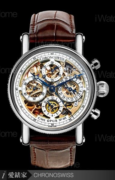 CHRONOSWISS Grand Opus Chronograph大型Opus鏤空計時碼錶精鋼款