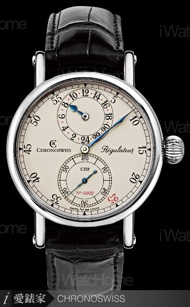 CHRONOSWISS Regulateur 24 三針一線24小時制腕錶