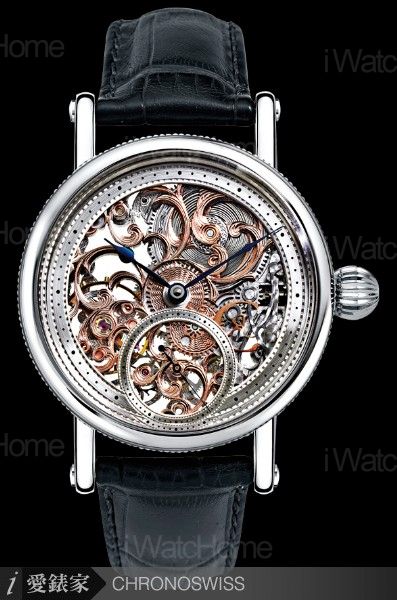 CHRONOSWISS Zeitzeichen鏤雕限量腕錶 Edition VI白金款