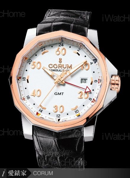 Admiral's Cup 海軍上將44兩地時間腕錶玫瑰金精鋼雙色款