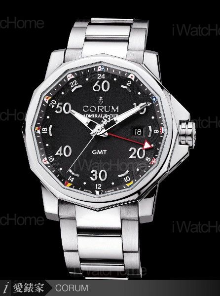 Admiral's Cup 海軍上將 44兩地時間腕錶精鋼鍊帶款