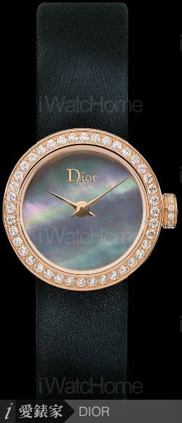 La mini D de Dior系列腕錶黃金鑲鑽款