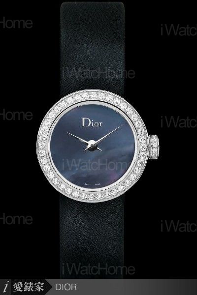 La mini D de Dior系列腕錶精鋼鑲鑽款