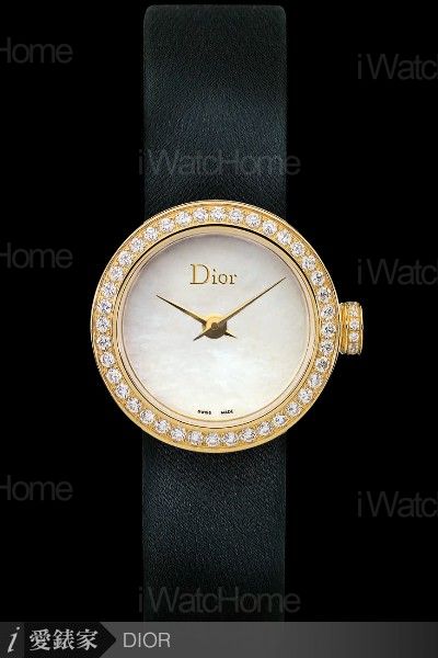 La mini D de Dior系列腕錶黃金鑲鑽款