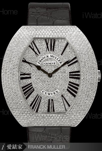 FRANCK MULLER Infinity Curvex全鑲鑽腕錶羅馬數字時標款