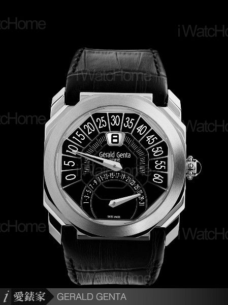 GERALD GENTA Octo Black Limited限量版腕錶白金黑面盤款