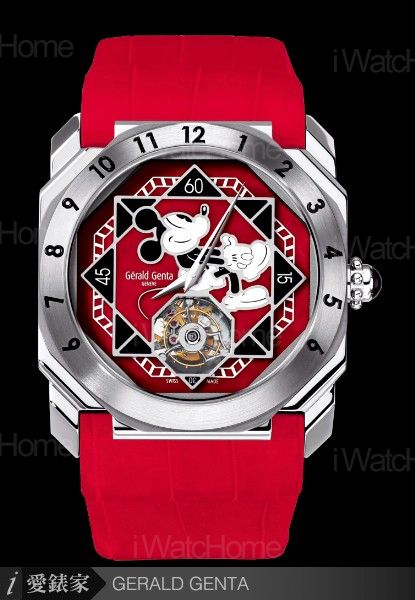 GERALD GENTA Octo 2008 米老鼠陀飛輪鉑金款