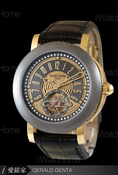 GERALD GENTA Arena Tourbillon Heures Retrogrades黃金款