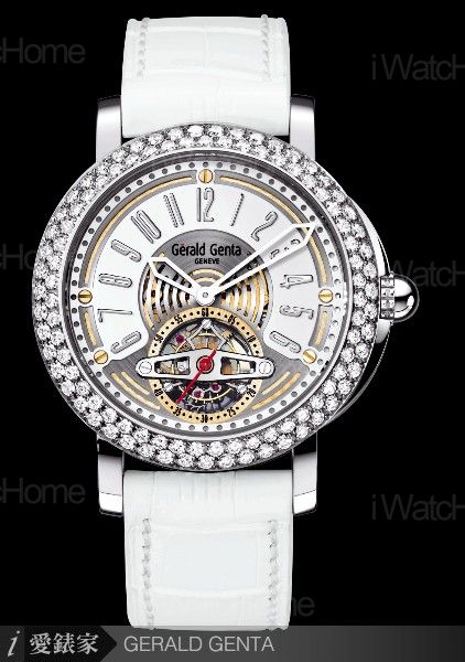 GERALD GENTA Arena 白雪陀飛輪鉑金鑲鑽款