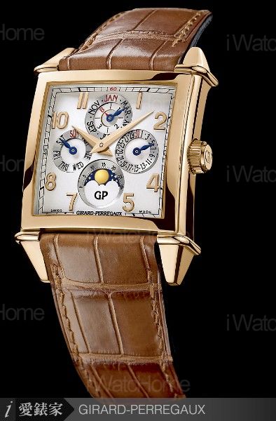 GIRARD-PERREGAUX Vintage 1945萬年曆腕錶玫瑰金款