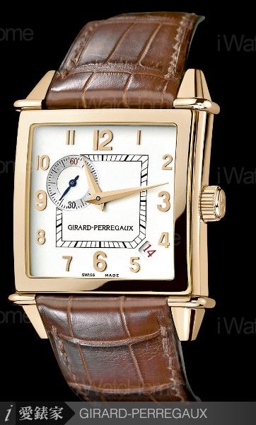GIRARD-PERREGAUX Vintage 1945 Carree方形腕錶玫瑰金款