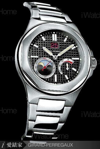 GIRARD-PERREGAUX Laureato EVO3月相腕錶精鋼鍊帶款