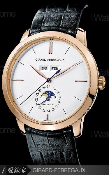 GIRARD-PERREGAUX 1966 Full Calendar全日曆腕錶玫瑰金款