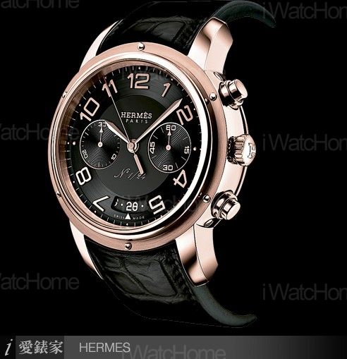 HERMES Clipper頂級機械計時碼錶玫瑰金款