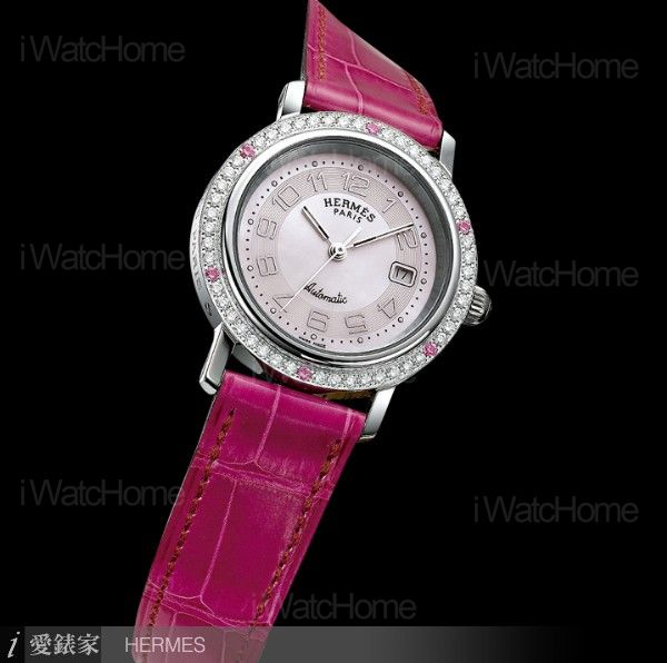 HERMES Clipper 機械珠寶腕錶精鋼鑲鑽款