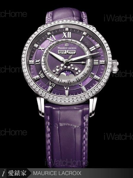 Masterpiece Phase de Line Diamond匠心系列月相鑽錶1紫色面盤款