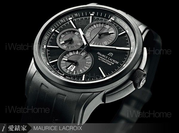 Pontos Chronograph奔濤系列運動款計時碼錶黑陶瓷款