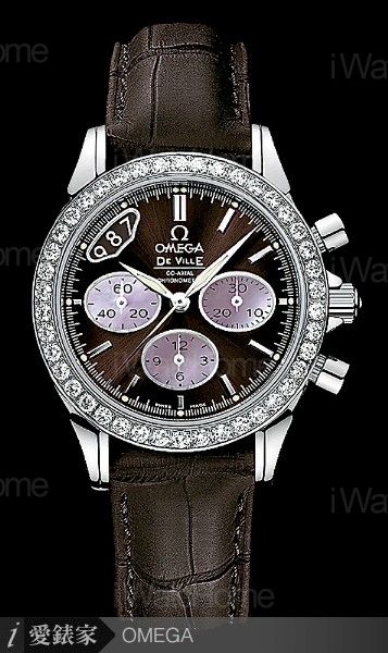 De Ville碟飛同軸擒縱女仕計時鑽錶精鋼款