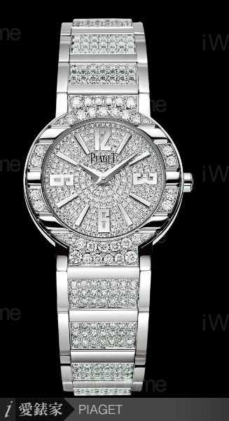 Piaget Polo伯爵白K鑲鑽腕錶