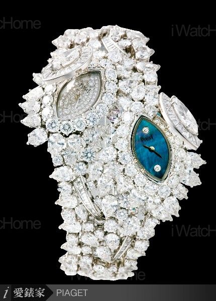 Limelight葉子造型白K鑲鑽神秘腕錶