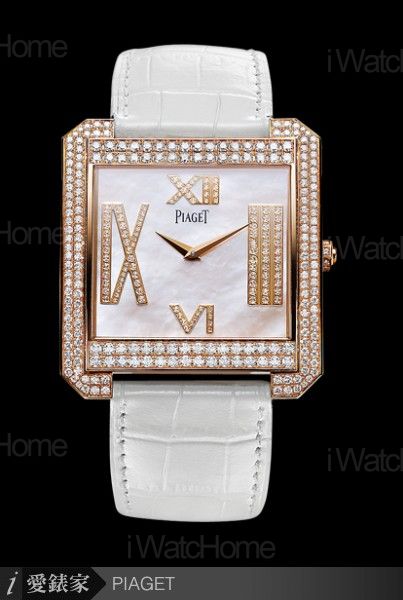 Protocole伯爵玫瑰金鑲鑽腕錶