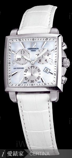 雪鐵納冠軍系列方形女錶白面款