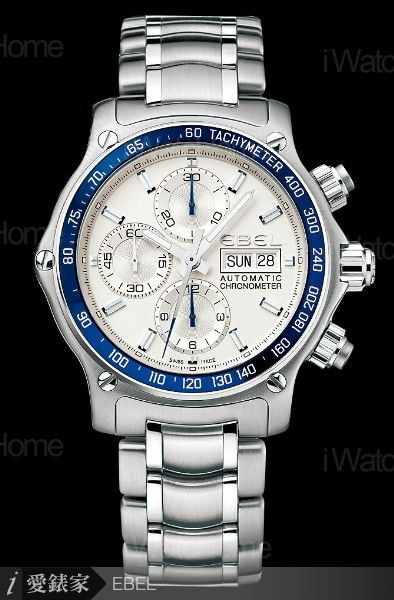 1911 Discovery自動計時腕錶鍊帶白面款