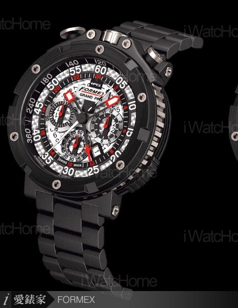 HPG-Grand Prix雙時區計時碼錶鍍黑款