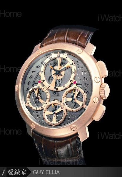 Round Square Jumbo Chrono玫瑰金款