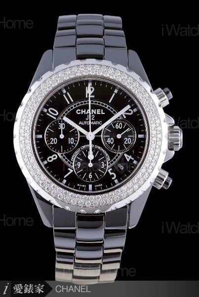 J12 鑲鑽計時碼錶