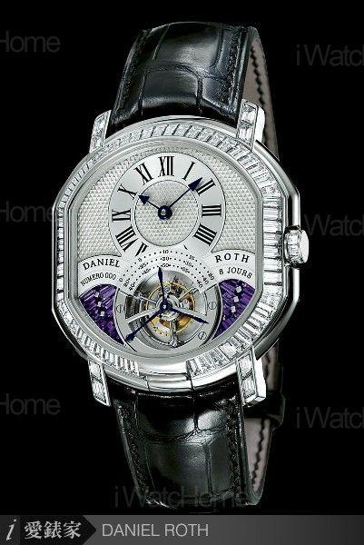 TDANIEL ROTH Tourbillon 8-Day Power Reserve with Jewelry White Gold