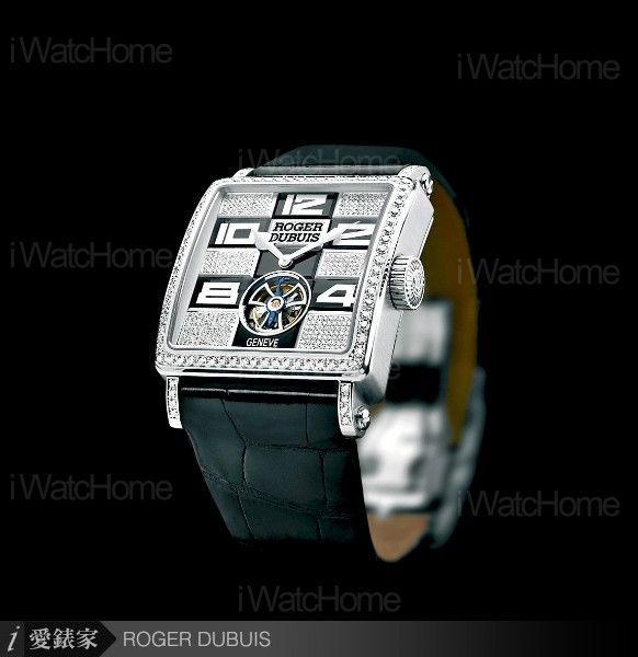 GoldenSquare迷你陀飛輪 White Gold White Dial