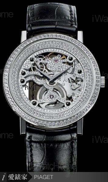 Altiplano 鏤空超薄鑲鑽腕錶