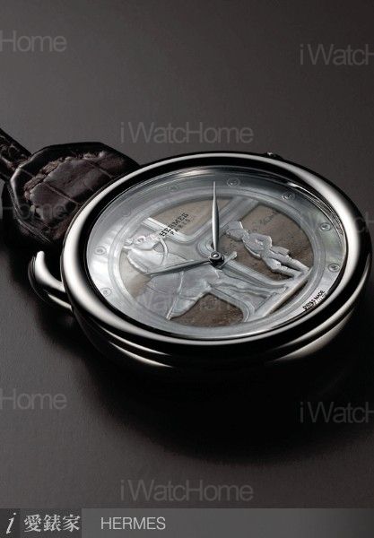 HERMES Arceau化石懷錶